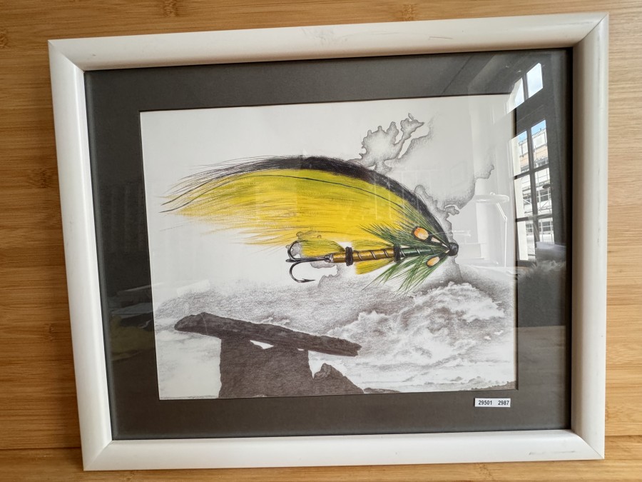 Fliegenbild, Lachsfliege, Thomas Kubitz, Love never dies, Irland, Leinwanddruck, auf Keilrahmen (40x50cm)