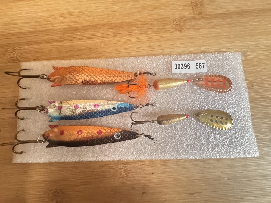 Kunstköder, ABU, Sweden, 3 Stück Toby, 90mm lang, Gewicht 18g, Droppen, Gewicht 12g, Droppen, Gewicht 20g, leichte Gebrauchsspuren