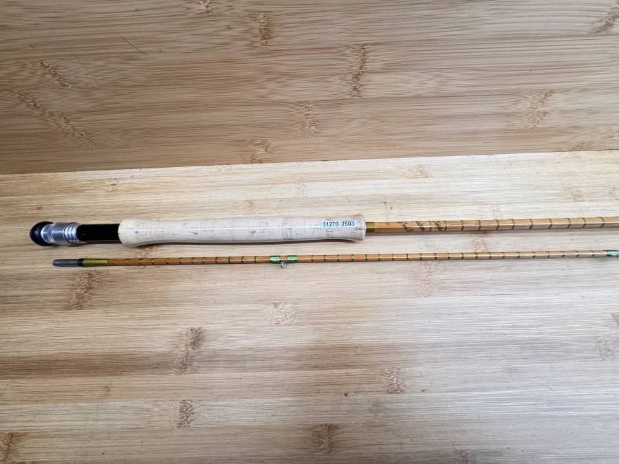 Gespliesste Fliegenrute, Made by Hardy´s England, The "Perfection" Palakona,  Regd Trade Mark, 2tlg., 10", #6/7, Gewicht 207g, Spitze andere Seidenwicklung, Neusilberhülsen, Brückenringe, Intermediates, Futteral, Transportlänge 1550mm