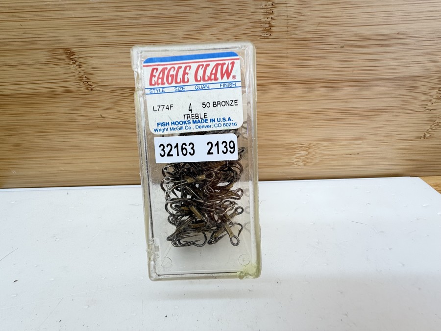Drillingshaken, Eagle Claw L774F, Bronze, Grösse 4, 50 Stück