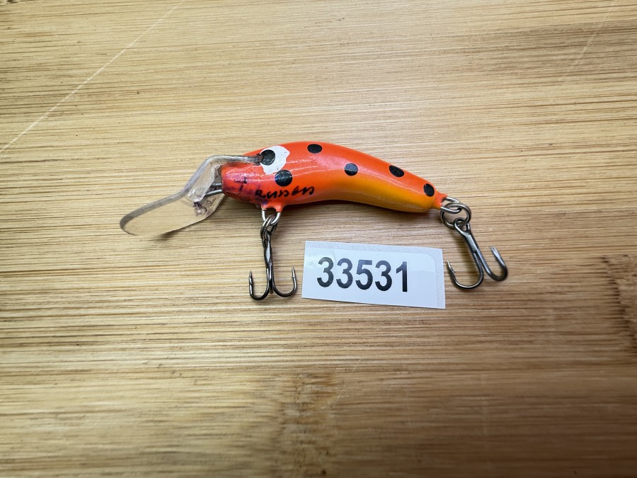 Wobbler, Turus Ukko, Turunen gemarkt, orange/rot, 4cm, 3g, ungefischt