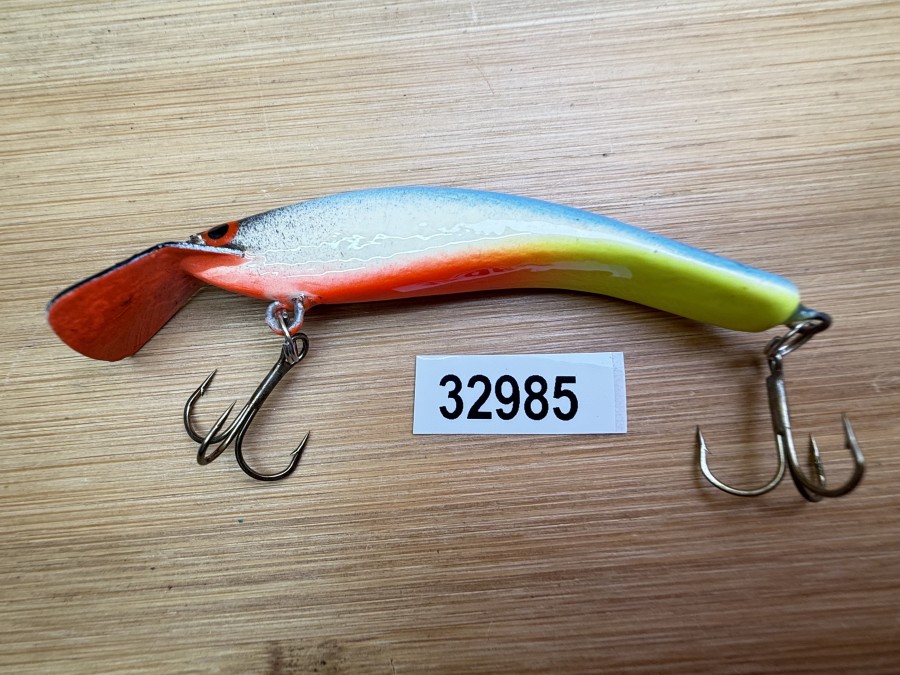Wobbler, Turus Ukko, Handmade in Finland, gelb/orange/beige/hellblau, 7cm, 5,50g, ungefischt