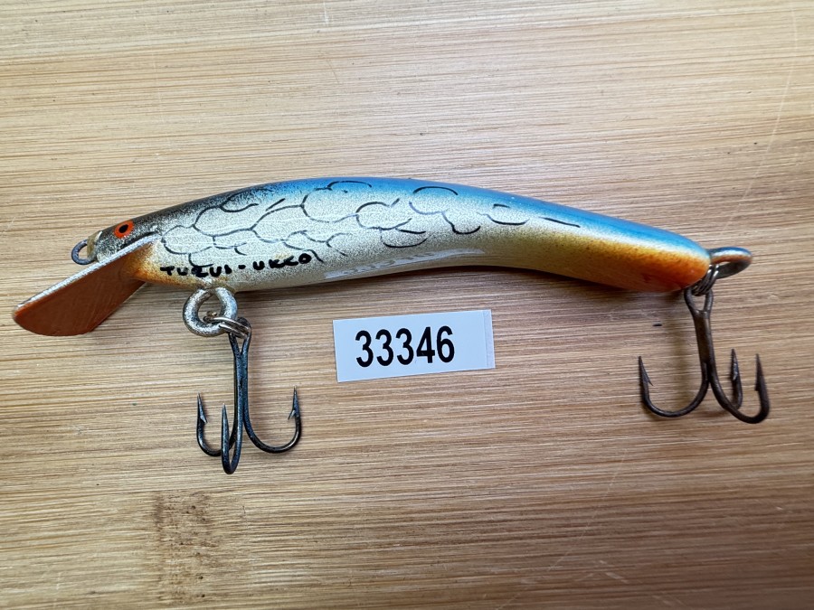 Wobbler, Turus Ukko, Handmade in Finland, gemarkt, orange/silber/blau/schwarz, 9cm, 11,00g, ungefischt