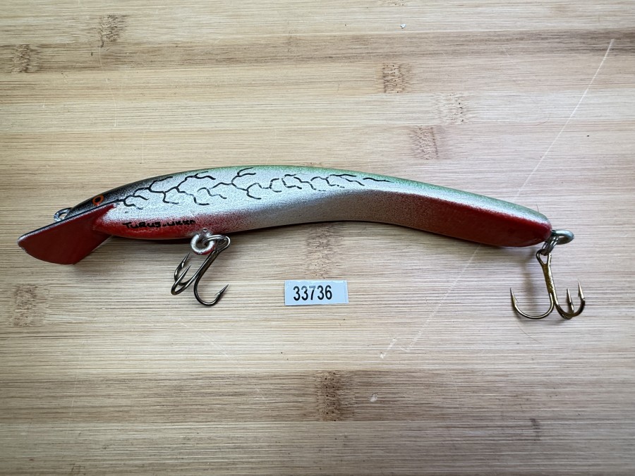 Wobbler, Turus Ukko, Handmade in Finland, Turus Ukko gemarkt, Green Champion,rot/silber/grün/schwarz, 20cm, 47g, ungefischt,
