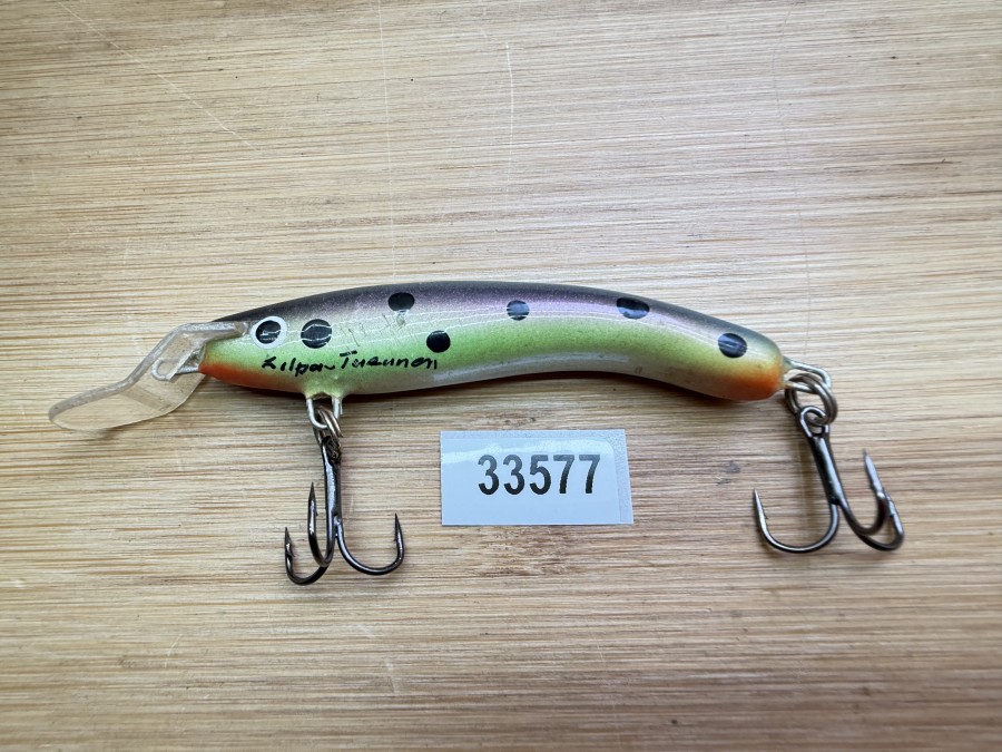 Wobbler, Turus Ukko, Kilpa Turunen gemarkt, grün//violett/blau, 6cm, 5g, ungefischt