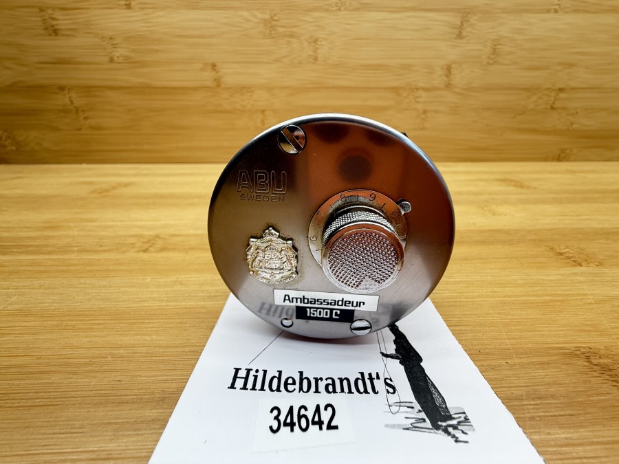 Baitcasterrolle, ABU Sweden, Ambassadeur 1500C, 780100 auf Rollenfuß, High Speed, ungefischt